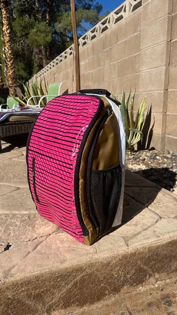 The Jib Accessory Pouch - Pink recycled sailboat canvas compact carry case